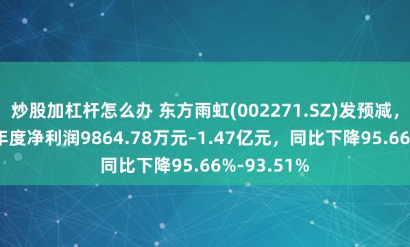 炒股加杠杆怎么办 东方雨虹(002271.SZ)发预减,预计2024年度净利润9864.78万元–1.47亿元,同比下降95.66%-93.51%