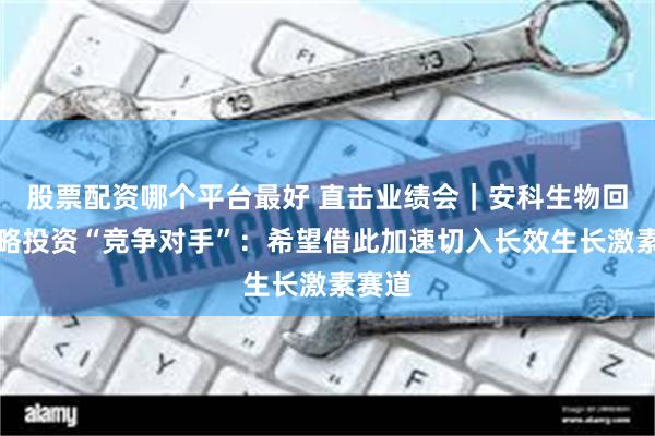 股票配资哪个平台最好 直击业绩会｜安科生物回应战略投资“竞争对手”：希望借此加速切入长效生长激素赛道