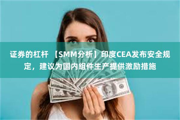 证券的杠杆 【SMM分析】印度CEA发布安全规定，建议为国内组件生产提供激励措施