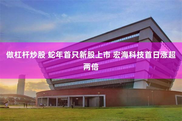 做杠杆炒股 蛇年首只新股上市 宏海科技首日涨超两倍